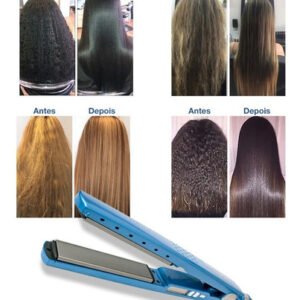 Chapinha Profissional Estary Pro Nano Azul 450°F Liso Perfeito, Sem Frizz