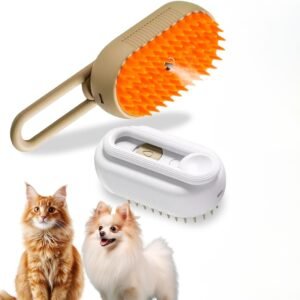 Kit Tira Pelos: Escova a Vapor + Luva para Gatos e Cães
