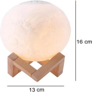 Umidificador de Ar 3D com Luminária LED RGB – Abajur Lua Cheia Ultrassônico