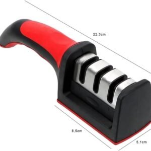 Afiador Profissional de Facas 3 em 1 – Precisão Incrível com Design Antiderrapante