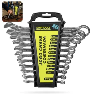 Jogo de Chaves Combinadas 12 Peças – 6 a 22mm | Aço Cromo – Alta Resistência