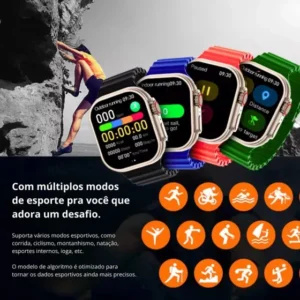 Smartwatch Kapbom Ultra – 7 Pulseiras + Multifunções