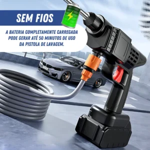 Lavadora Lava Jato Portátil Alta Pressão – 2 Baterias + Maleta